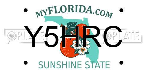 Y5HRC Florida License Plate