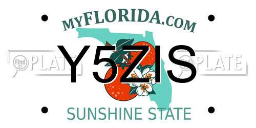 Y5ZIS Florida License Plate