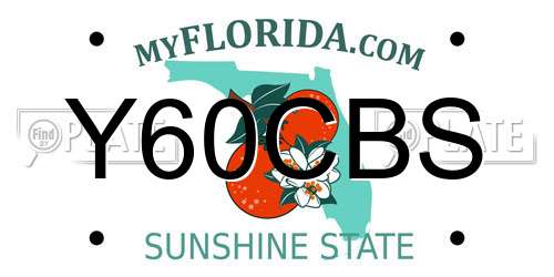 Y60CBS Florida License Plate