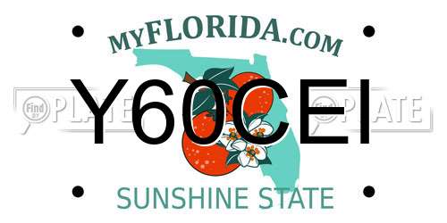 Y60CEI Florida License Plate