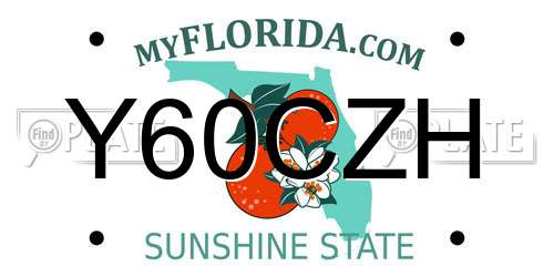 Y60CZH Florida License Plate