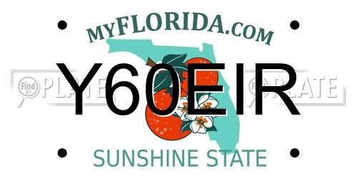 Y60EIR Florida License Plate