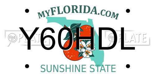 Y60HDL Florida License Plate