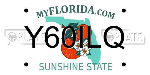 Y60ILQ Florida License Plate