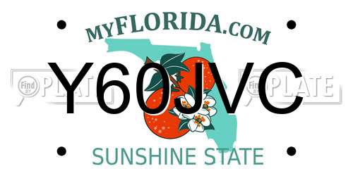 Y60JVC Florida License Plate