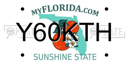 Y60KTH Florida License Plate