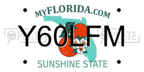 Y60LFM Florida License Plate