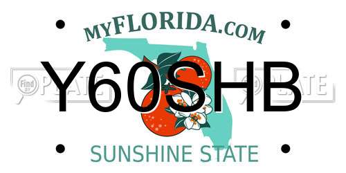 Y60SHB Florida License Plate