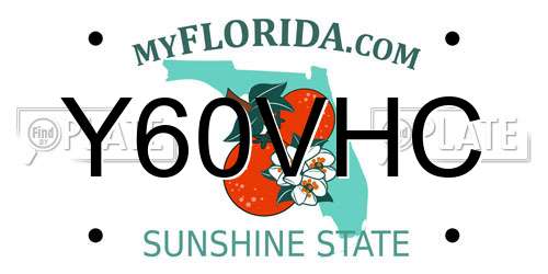 Y60VHC Florida License Plate