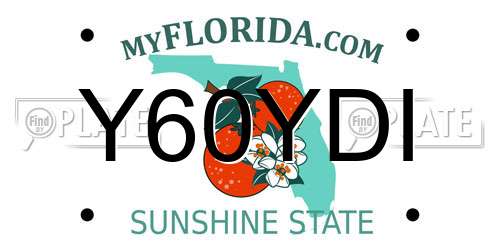 Y60YDI Florida License Plate