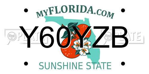 Y60YZB Florida License Plate