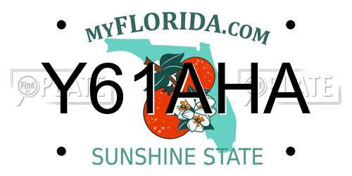 Y61AHA Florida License Plate