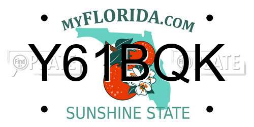 Y61BQK Florida License Plate