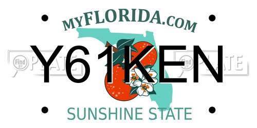 Y61KEN Florida License Plate