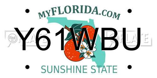 Y61WBU Florida License Plate