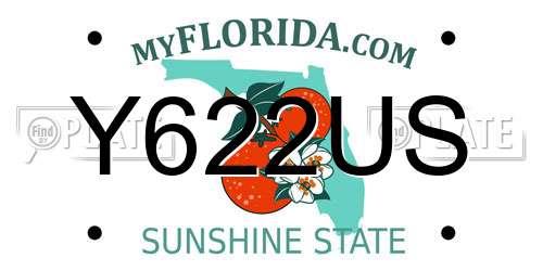 Y622US Florida License Plate