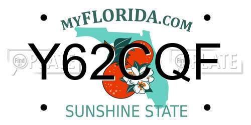 Y62CQF Florida License Plate
