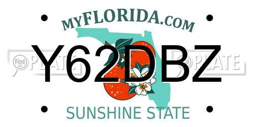 Y62DBZ Florida License Plate