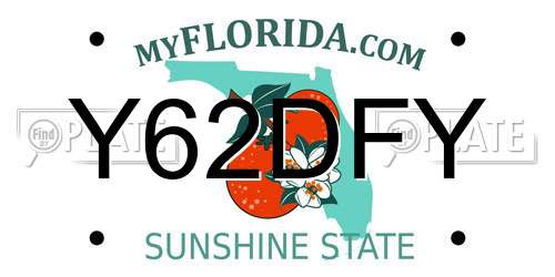 Y62DFY Florida License Plate