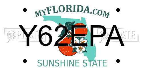 Y62EPA Florida License Plate