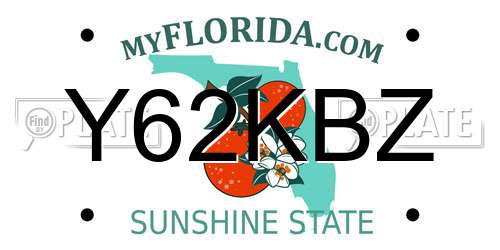 Y62KBZ Florida License Plate
