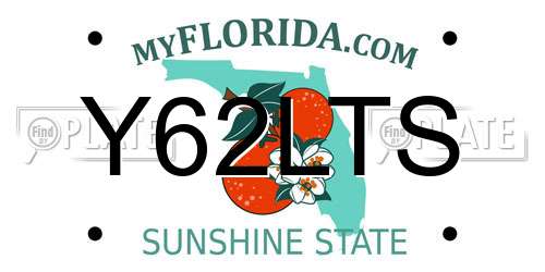 Y62LTS Florida License Plate