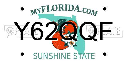 Y62QQF Florida License Plate