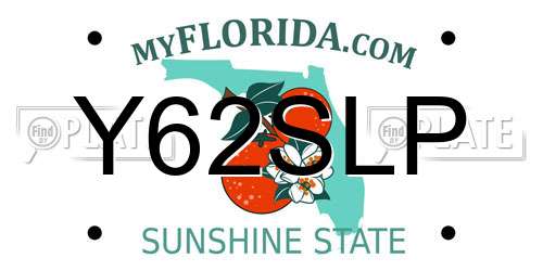 Y62SLP Florida License Plate