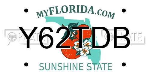 Y62TDB Florida License Plate