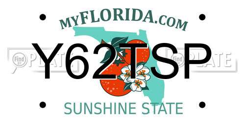 Y62TSP Florida License Plate