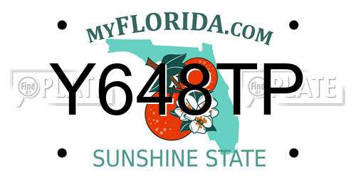Y648TP Florida License Plate