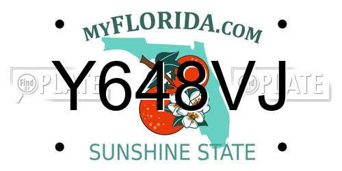 Y648VJ Florida License Plate