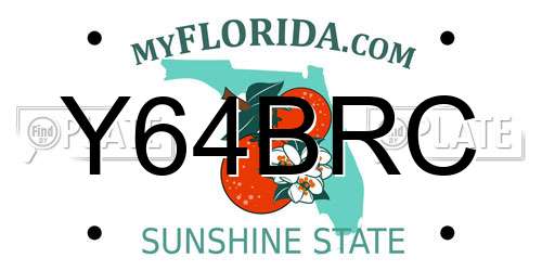 Y64BRC Florida License Plate
