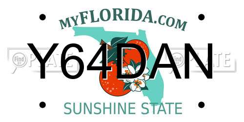 Y64DAN Florida License Plate