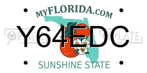 Y64EDC Florida License Plate