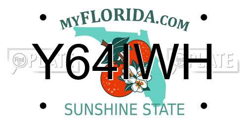 Y64IWH Florida License Plate