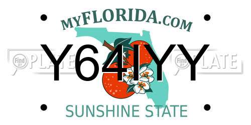 Y64IYY Florida License Plate