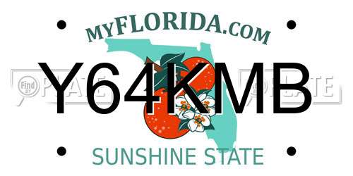 Y64KMB Florida License Plate