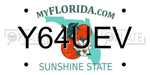 Y64UEV Florida License Plate