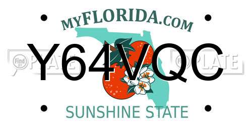 Y64VQC Florida License Plate