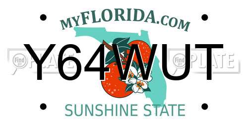 Y64WUT Florida License Plate