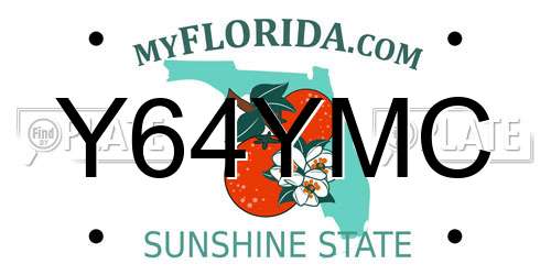 Y64YMC Florida License Plate