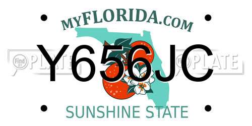 Y656JC Florida License Plate