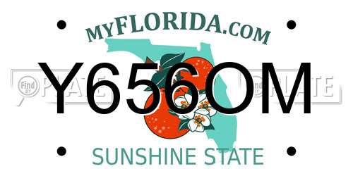Y656OM Florida License Plate