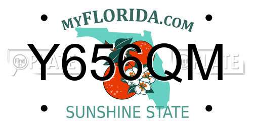Y656QM Florida License Plate