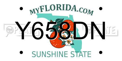Y658DN Florida License Plate