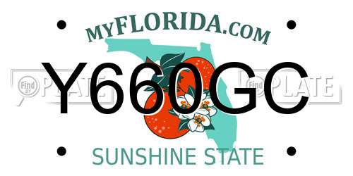 Y660GC Florida License Plate
