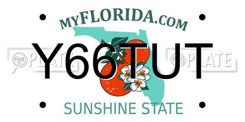 Y66TUT Florida License Plate
