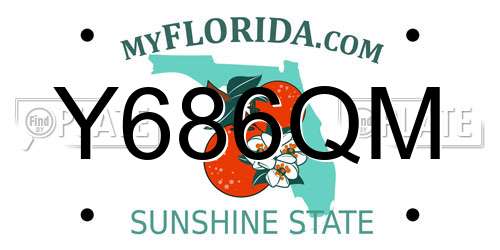 Y686QM Florida License Plate