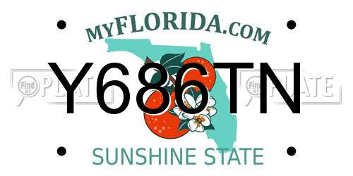 Y686TN Florida License Plate